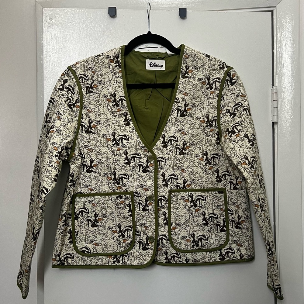 NWT Disney Parks Bambi Quilted Jacket Women Size Medium